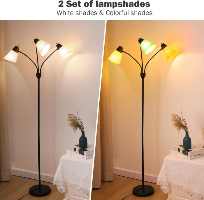 FOLKSMATE 3-Light Floor Lamp - Image 7