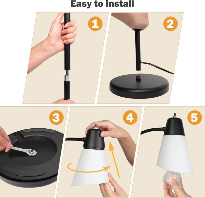 FOLKSMATE 3-Light Floor Lamp - Image 9