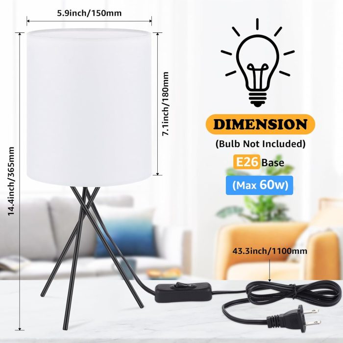 FOLKSMATE Bedside Table Lamp - Image 2