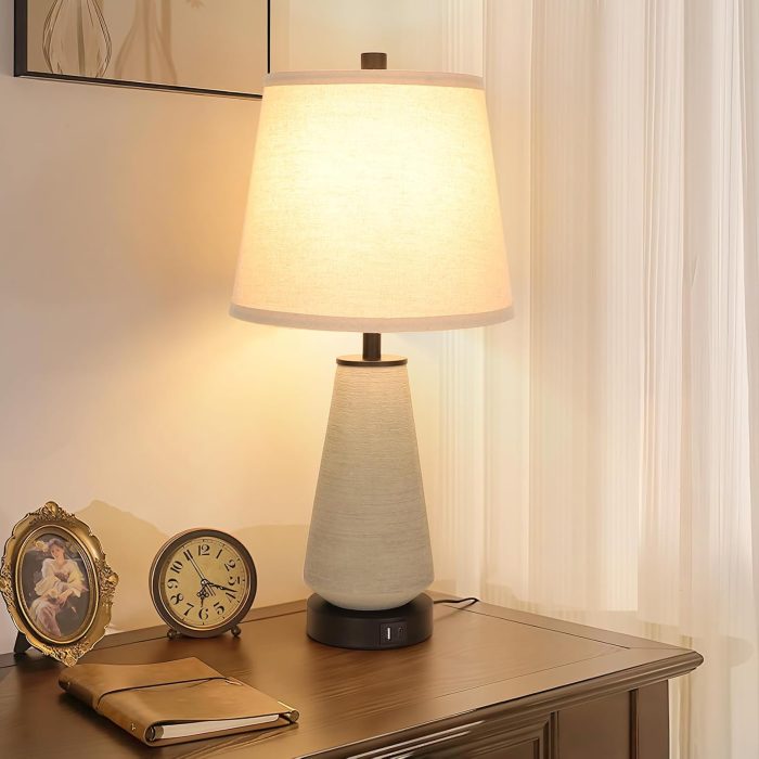 FOLKSMATE Dimmable Ceramic Table Lamp - Image 9